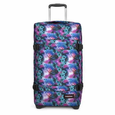 Eastpak Travel Holdall Transit'r L (121 Litres) with Wheels Dreamflower Dark Blue/Purple